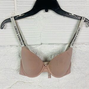 Victoria's Secret Nude Bra with Logo Straps 34B